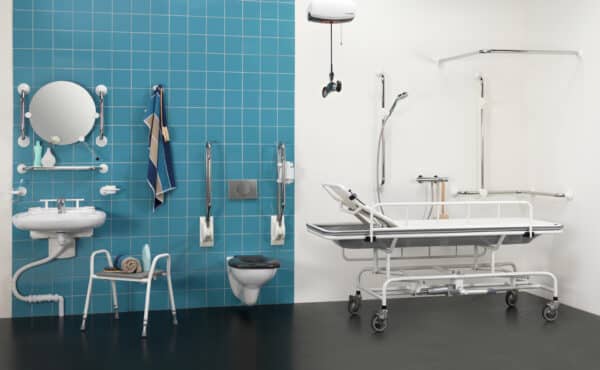 Height Adjustable Shower Trolley