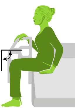 Illustration Patient 90 degrees position
