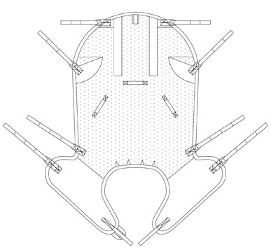 in situ leg sling shape diagram